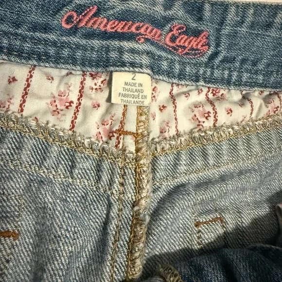 American Eagle Distressed Denim Mini Skirt - Picture 4 of 5